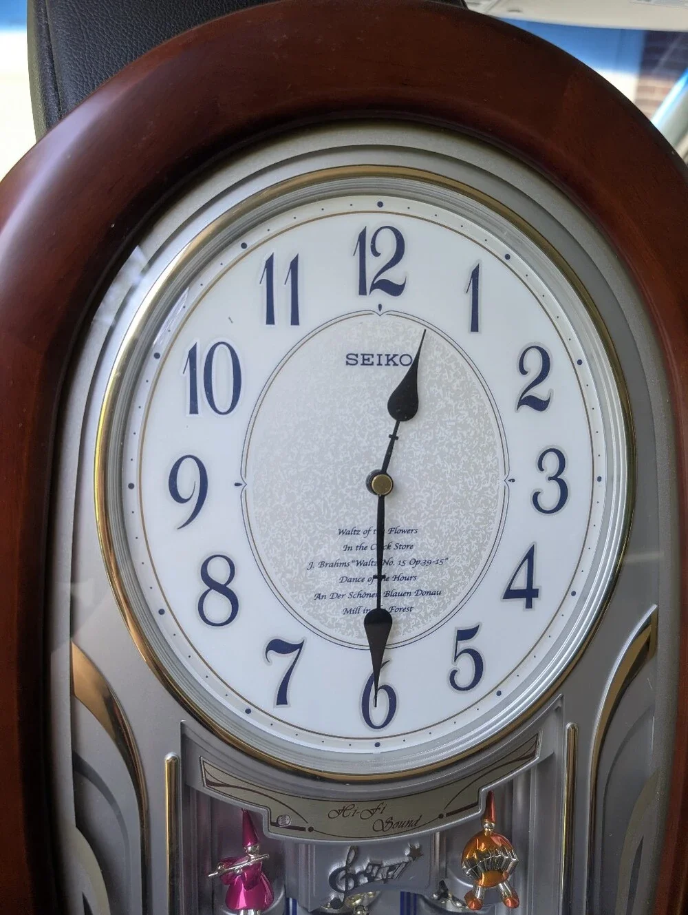 Vintage Seiko Melodies In Motion Wall Clock QXM133BRH Hi-Fi Sound, Tested Works